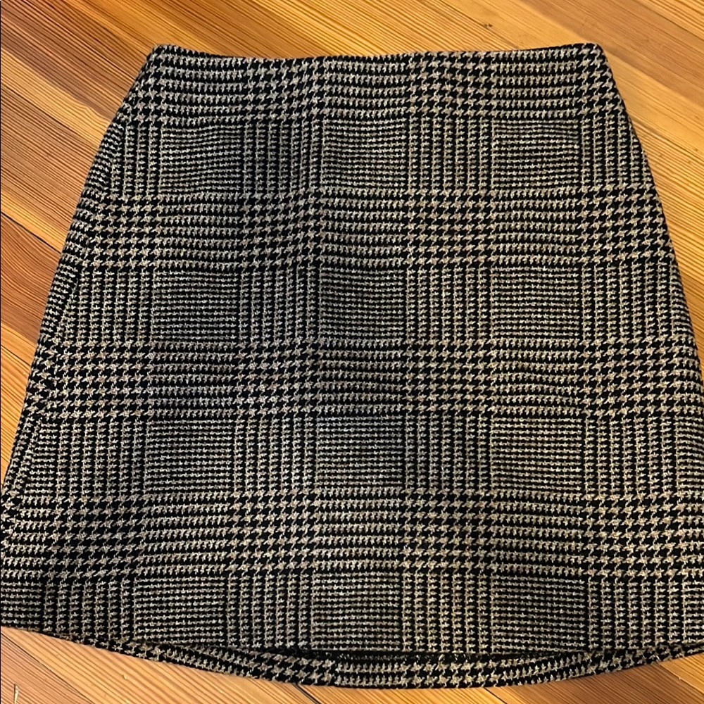 Banana Republic Brown and Black Mini A-Line Skirt